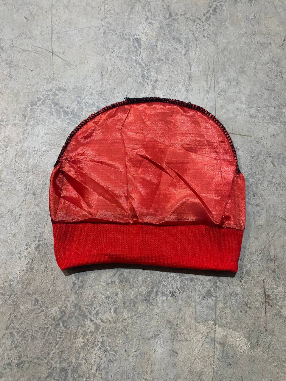 “4GIVEN” SATIN-LINED BEANIE (RUBY)