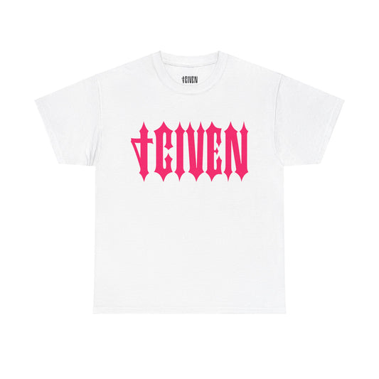 "4GIVEN" LOGO TEE (RASPBERRY)