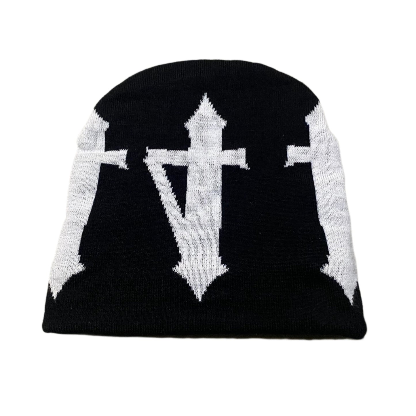 “4GIVEN” SATIN-LINED BEANIE (OREO)