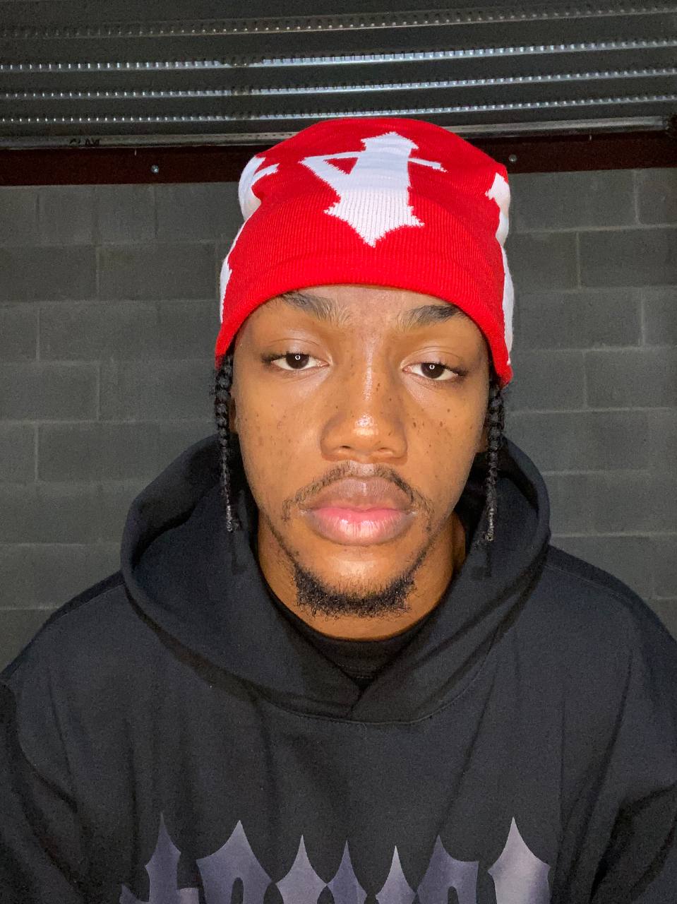 “4GIVEN” SATIN-LINED BEANIE (RUBY)